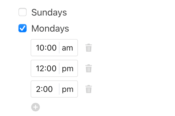 availability updates
