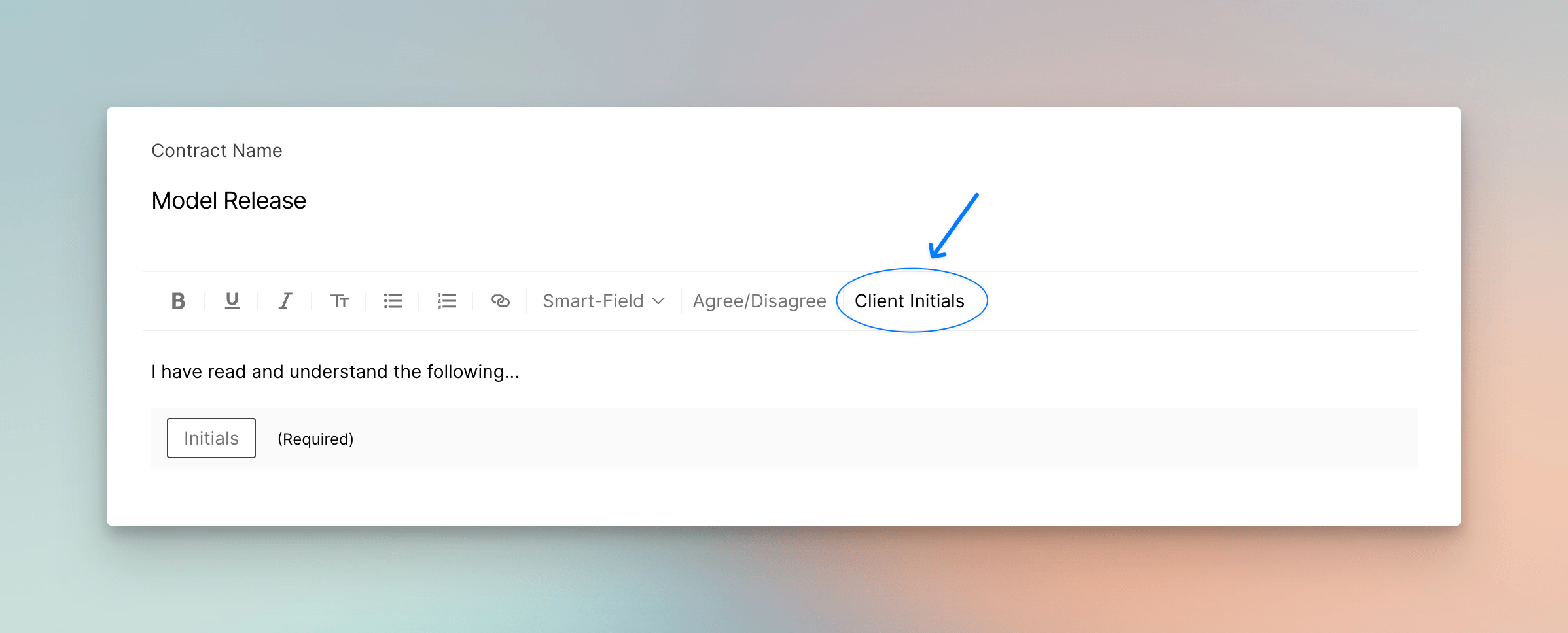 clientinitials