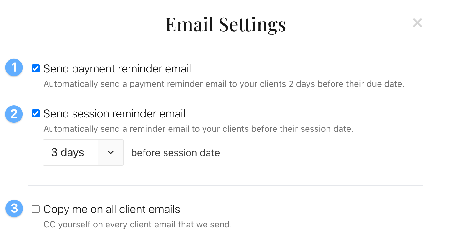 Email Settings
